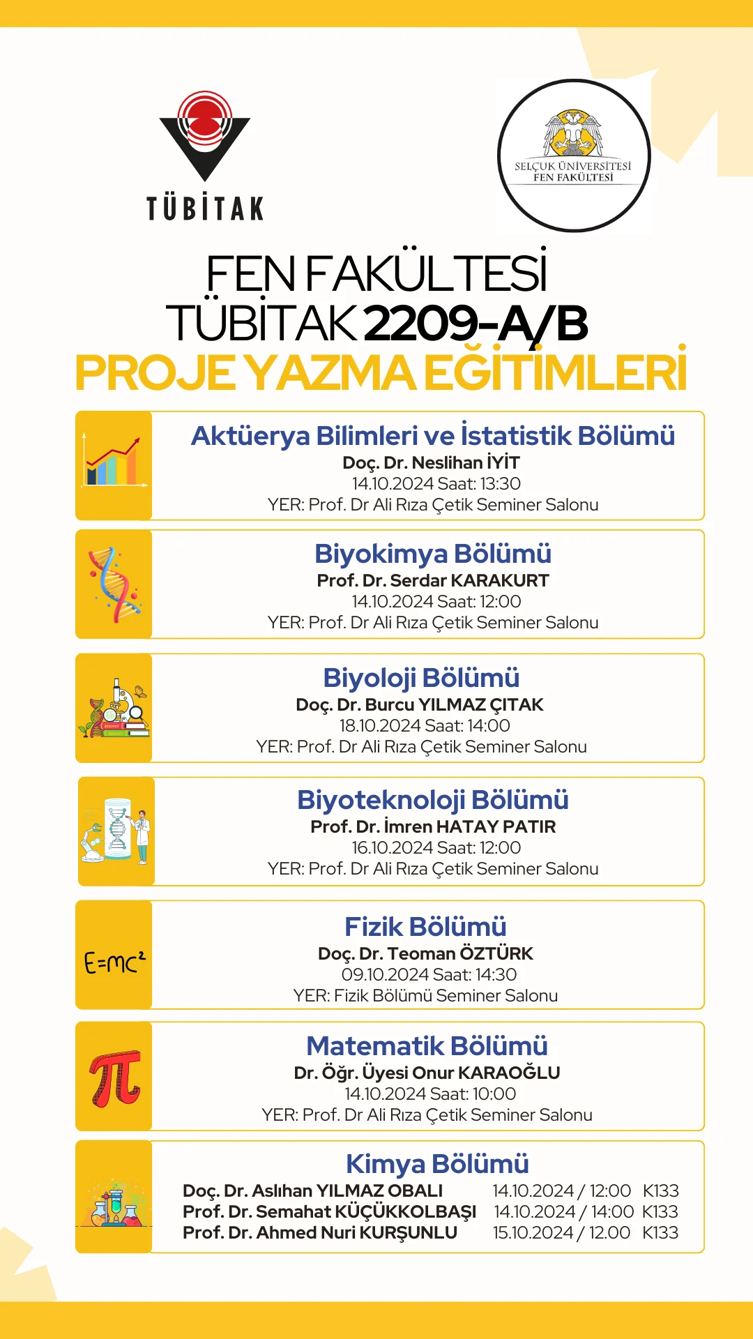 Fakültemizde TÜBİTAK 2209-A/B Proje Yazma Eğitimleri Gerçekleştirildi